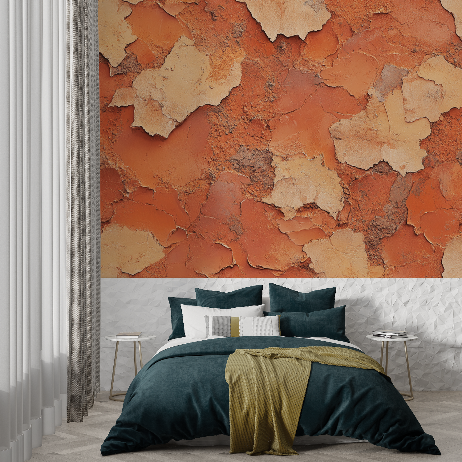 Terracotta and Natural Ochre Wallpaper | Murals Wallpaper