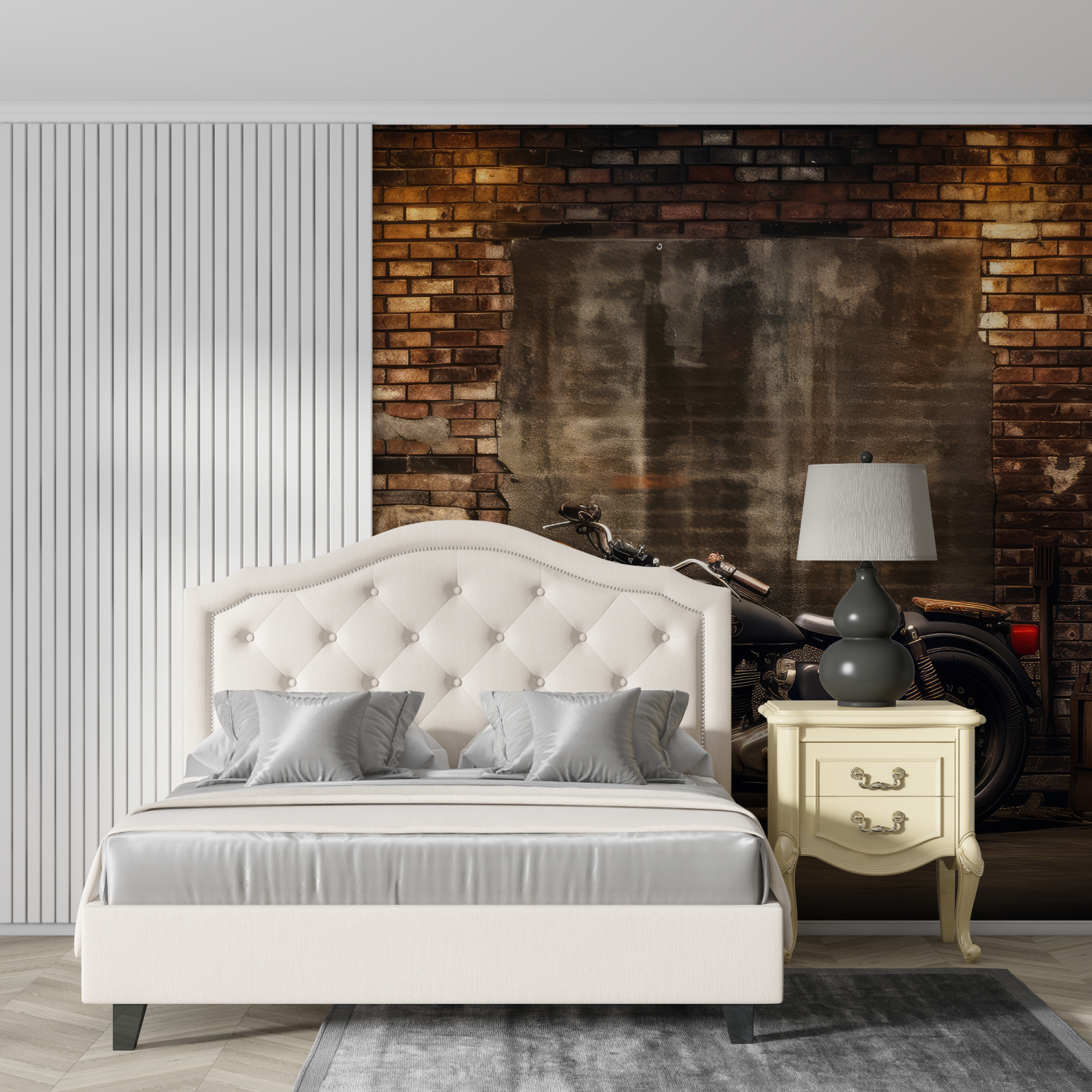 Industrial Motorcycle Mural Wallpaper | Murals Wallpaper