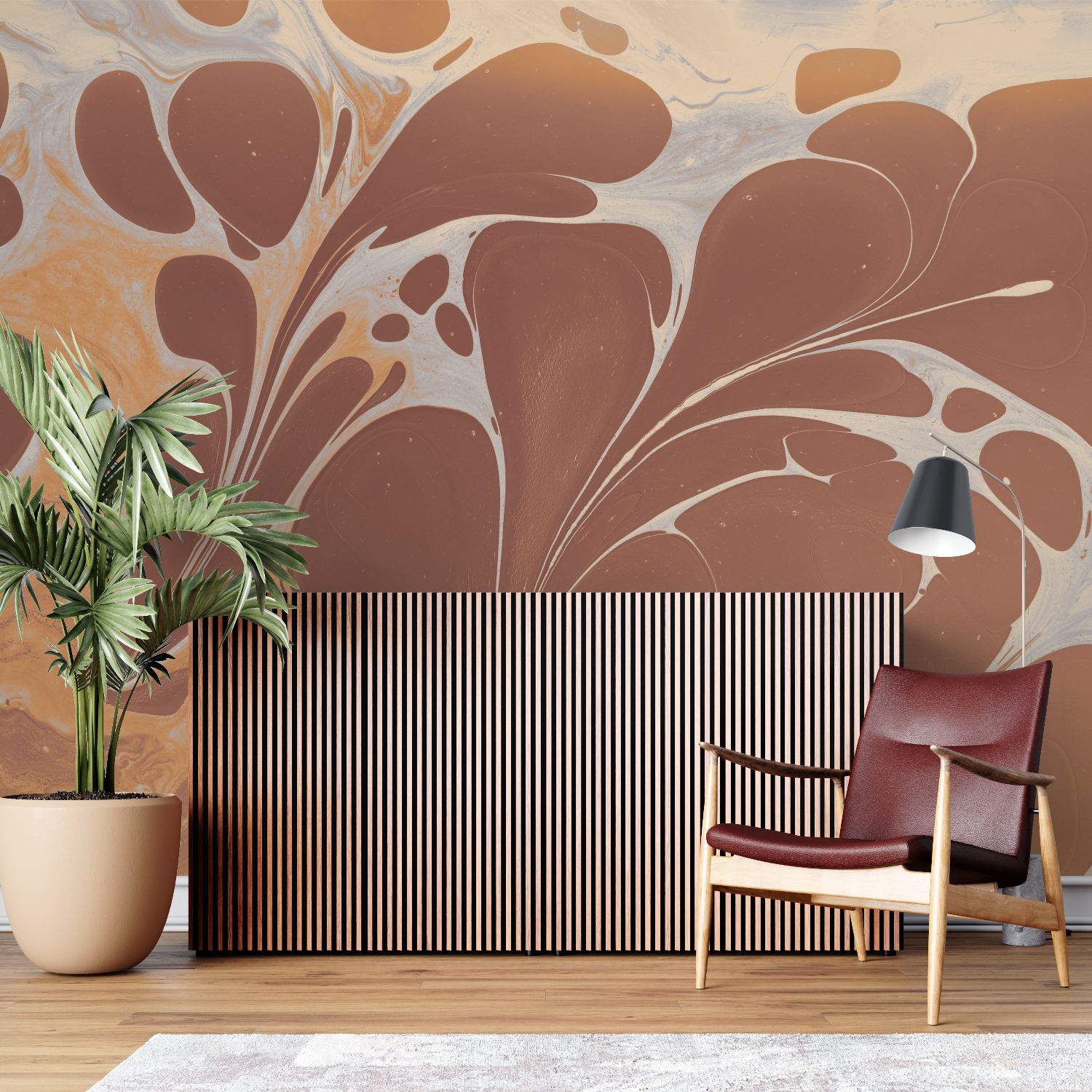 Art Deco Terracotta Wallpaper | Murals Wallpaper