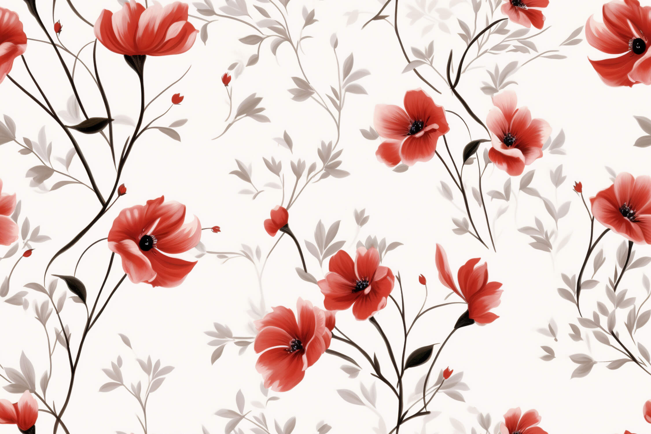 Red and Gray Pattern Wallpaper | Murals Wallpaper