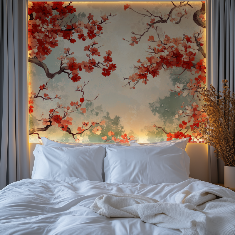 Japanese Tree Solid Wallpaper | Murals Wallpaper