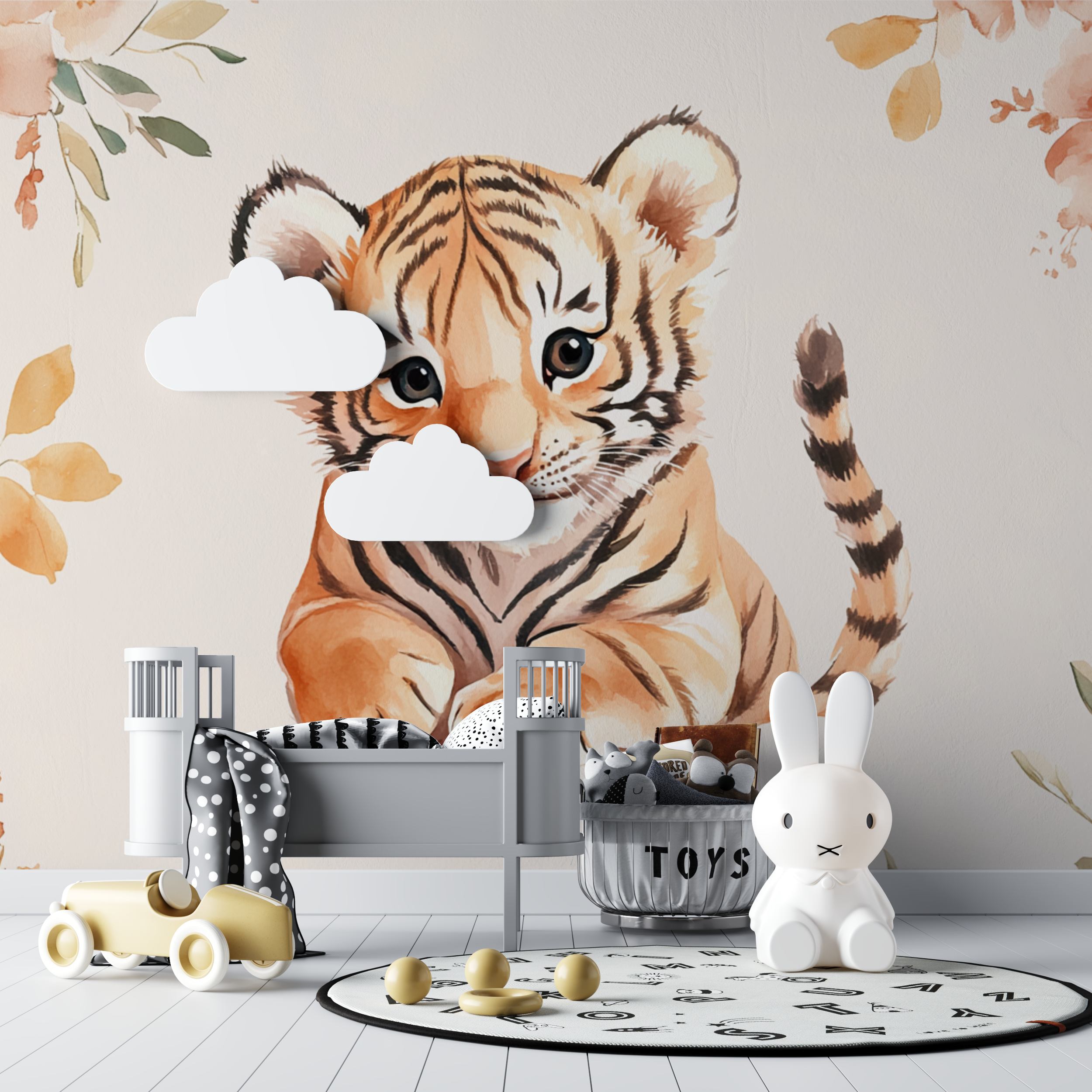 Pastel Tiger Wallpaper | Murals Wallpaper