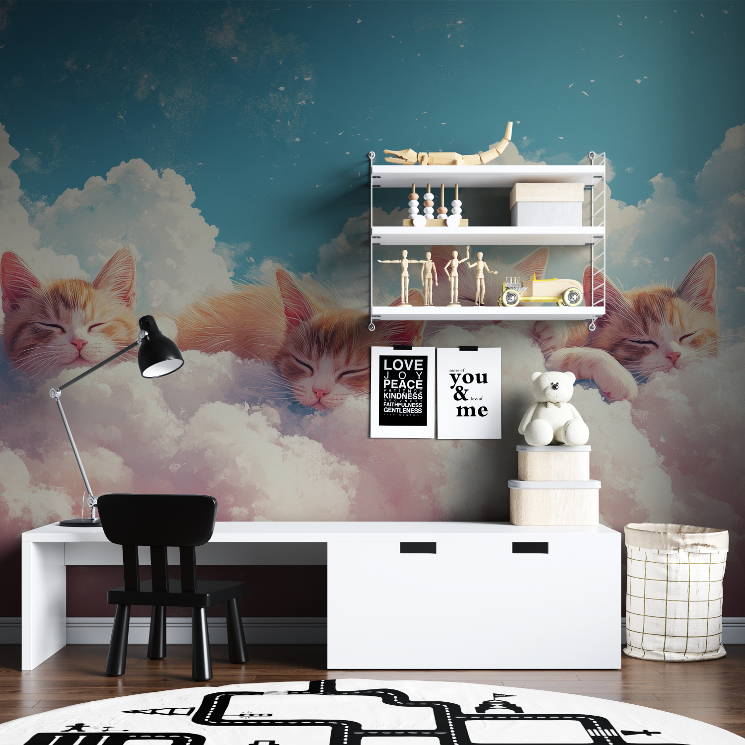 Kitty Wallpaper for Girls' Room | Murals Wallpaper