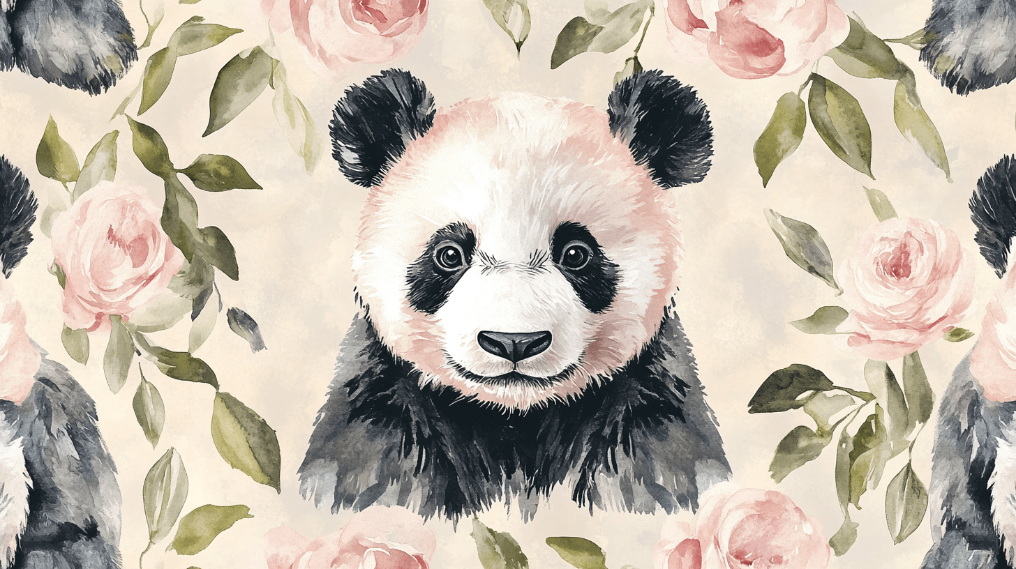 Panda Wallpaper and Vintage Vibe | Murals Wallpaper