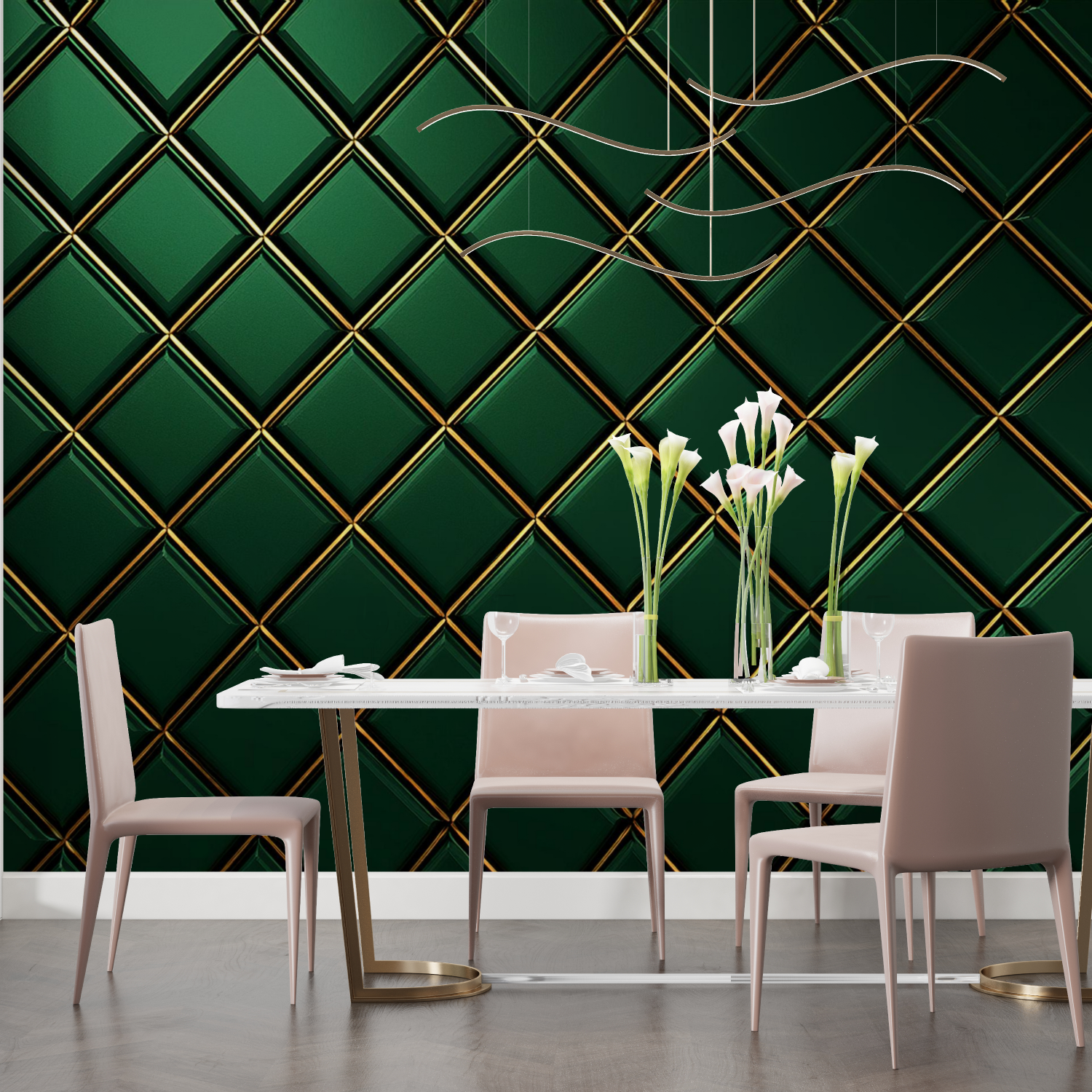 Diamond Green Wallpaper | Murals Wallpaper