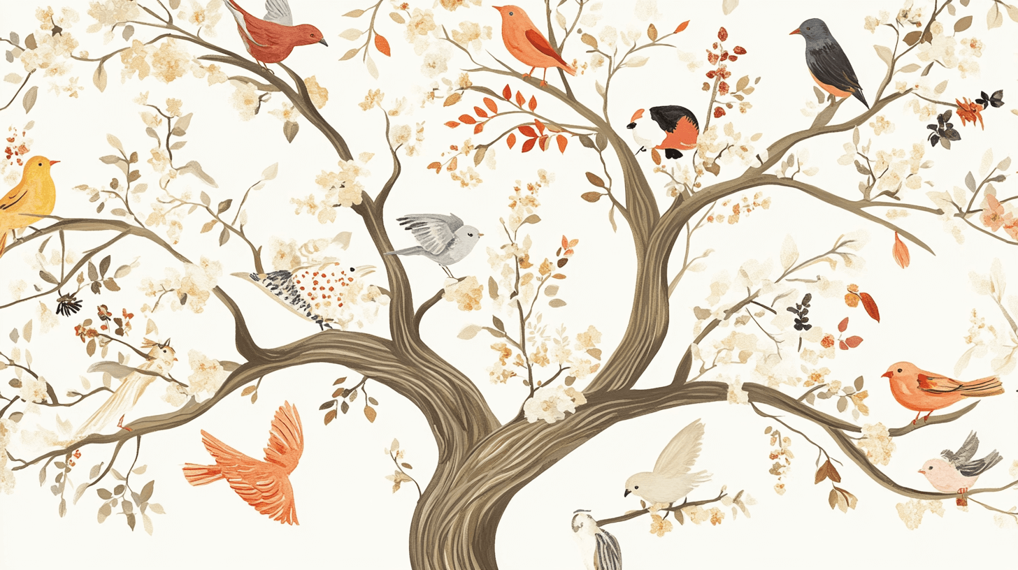 Animal Tree Wallpaper | Murals Wallpaper