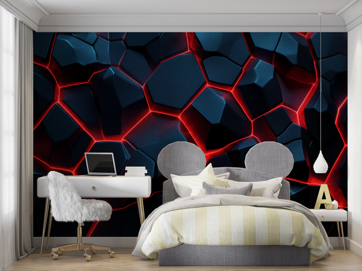 Black Neon Gaming Room Wallpaper | Murals Wallpaper