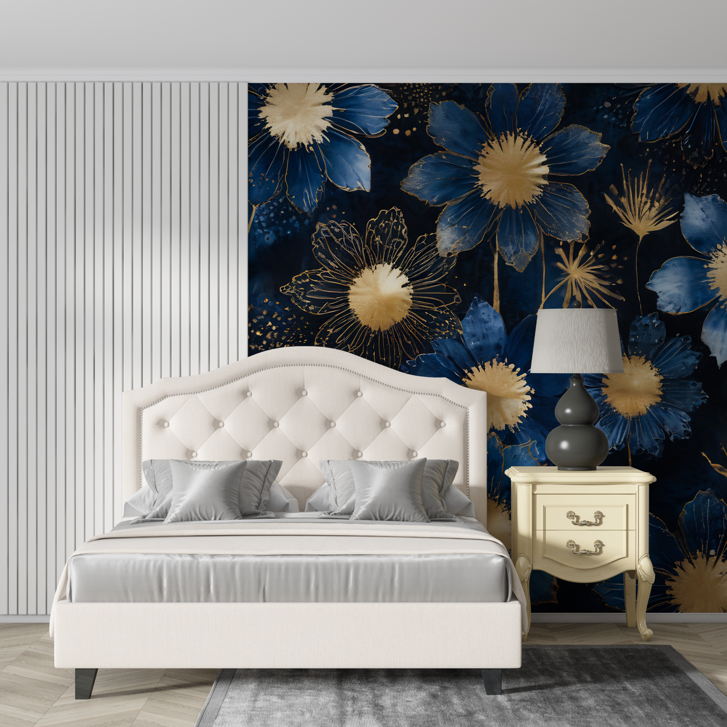 Art Deco Gold and Petrol Blue Wallpaper | Murals Wallpaper