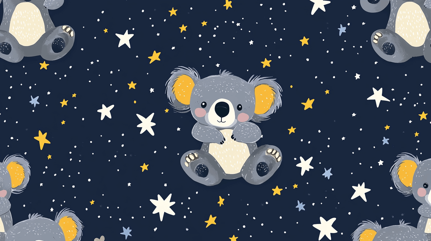 Koala Wallpaper Among the Stars | Murals Wallpaper