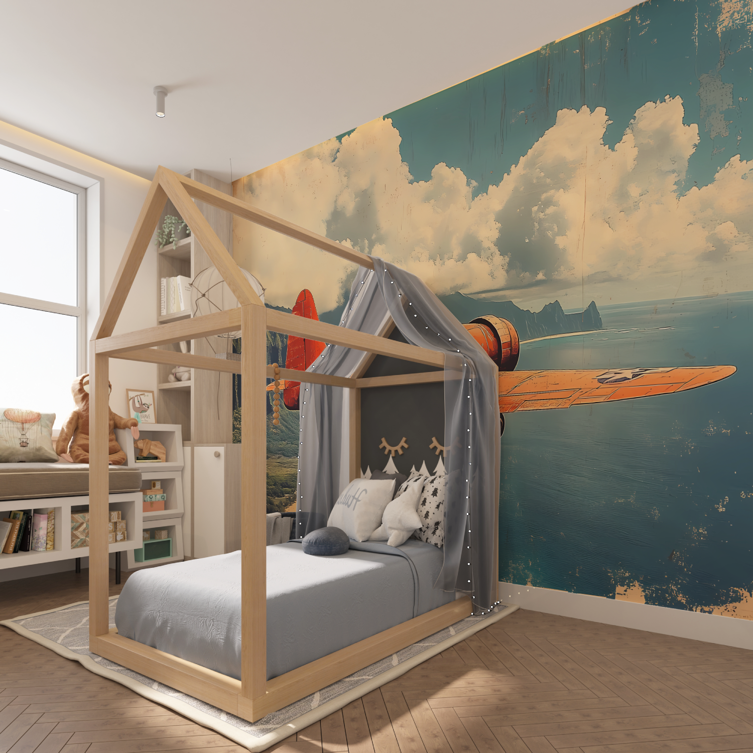 Vintage Airplane Teen Wallpaper | Murals Wallpaper