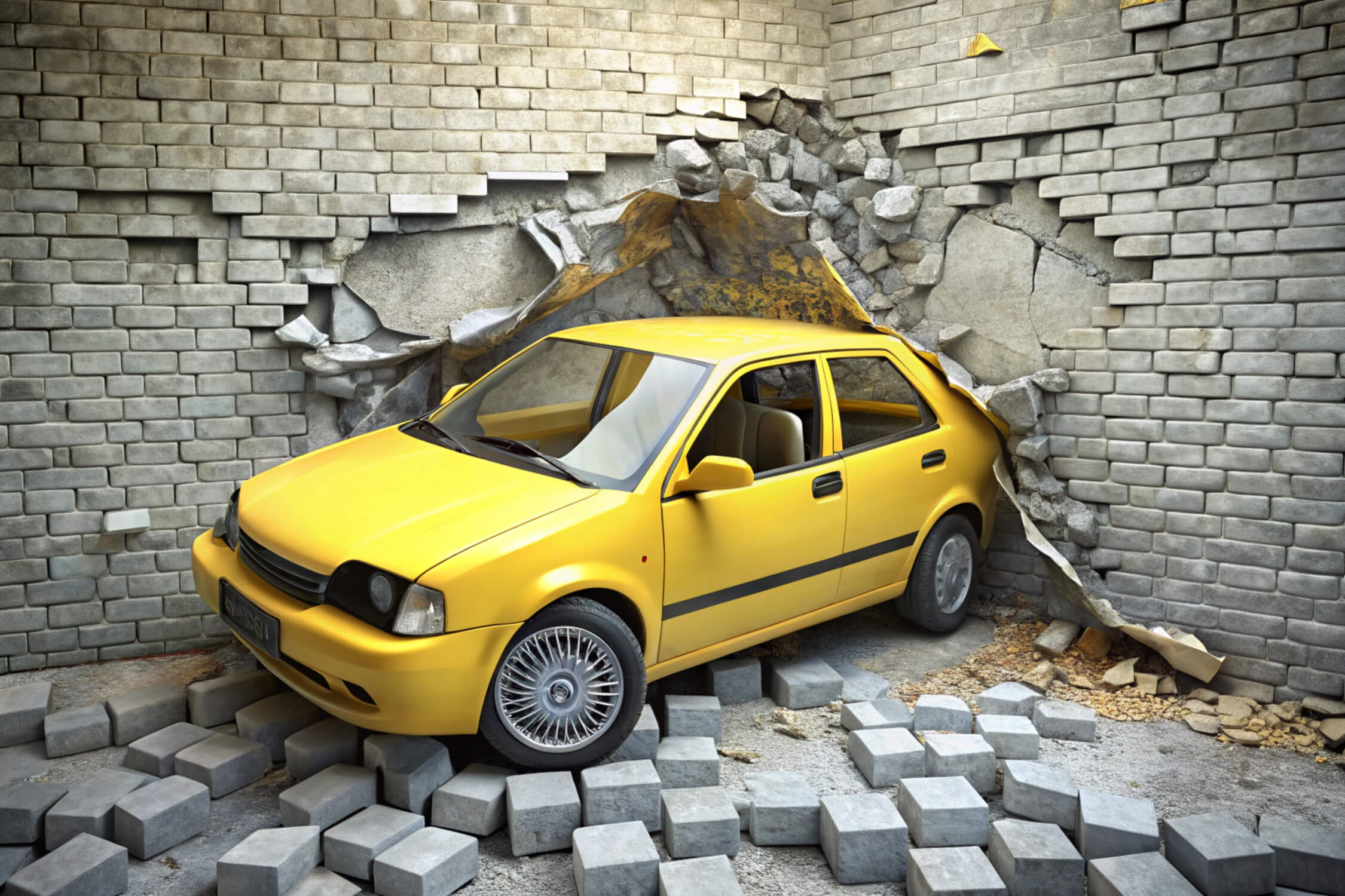 XXL Yellow Car Wallpaper | Murals Wallpaper