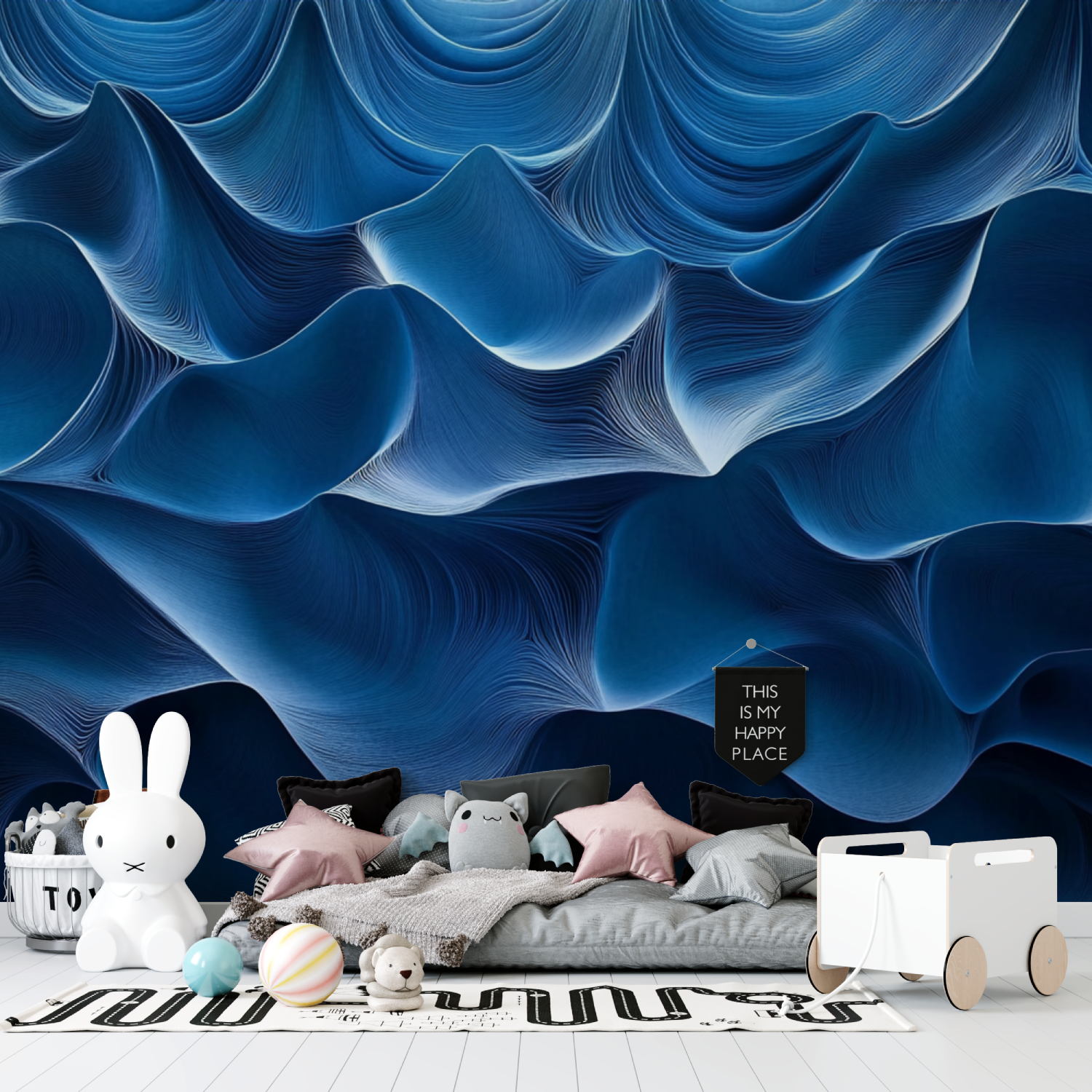 Neon Blue Wallpaper | Murals Wallpaper