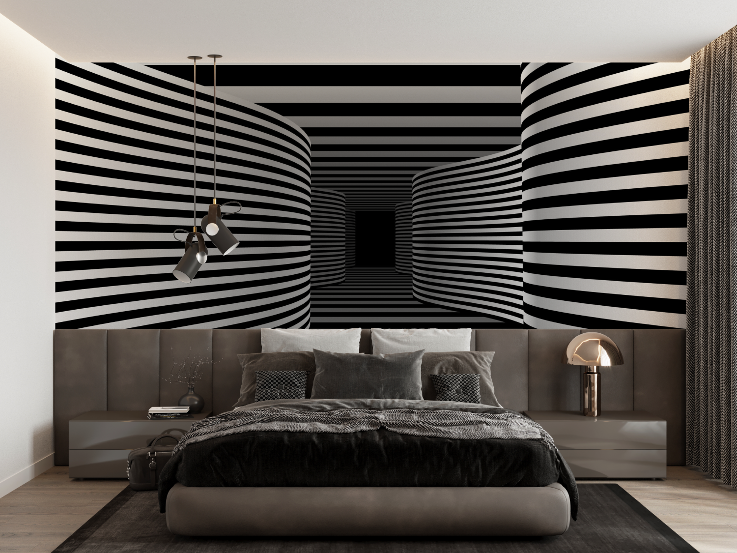 Modern 3D Trompe L'Oeil Wallpaper | Murals Wallpaper