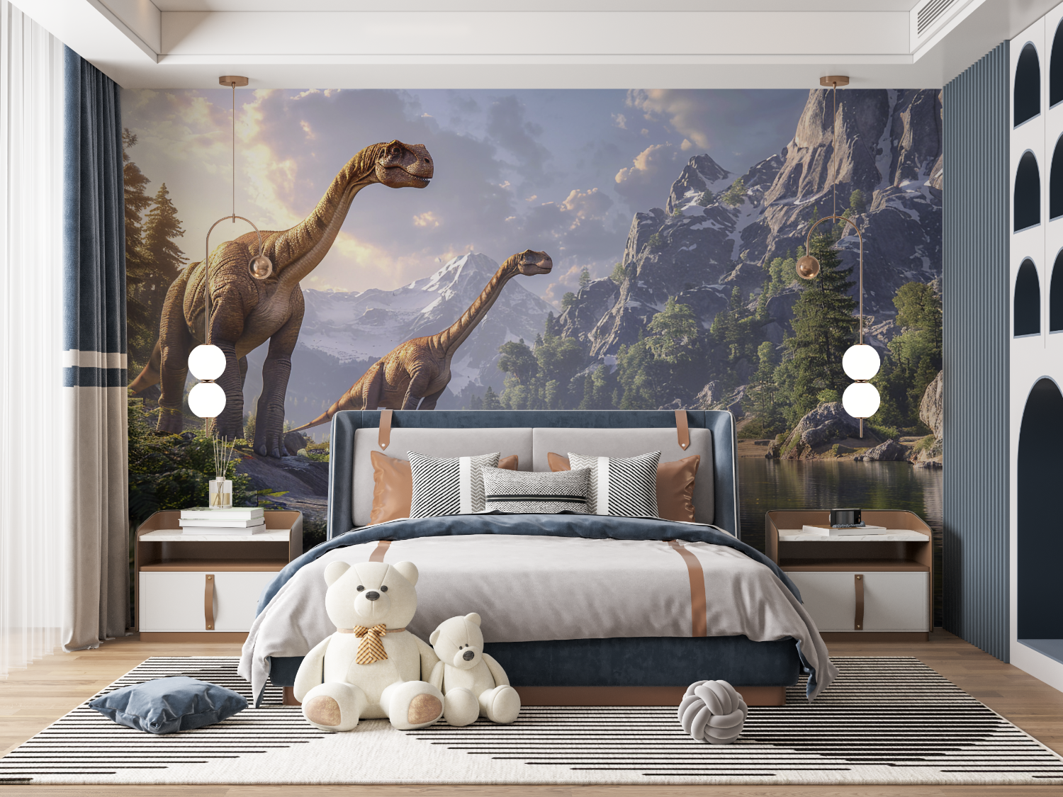 Dinosaur Wallpaper Long Neck | Murals Wallpaper