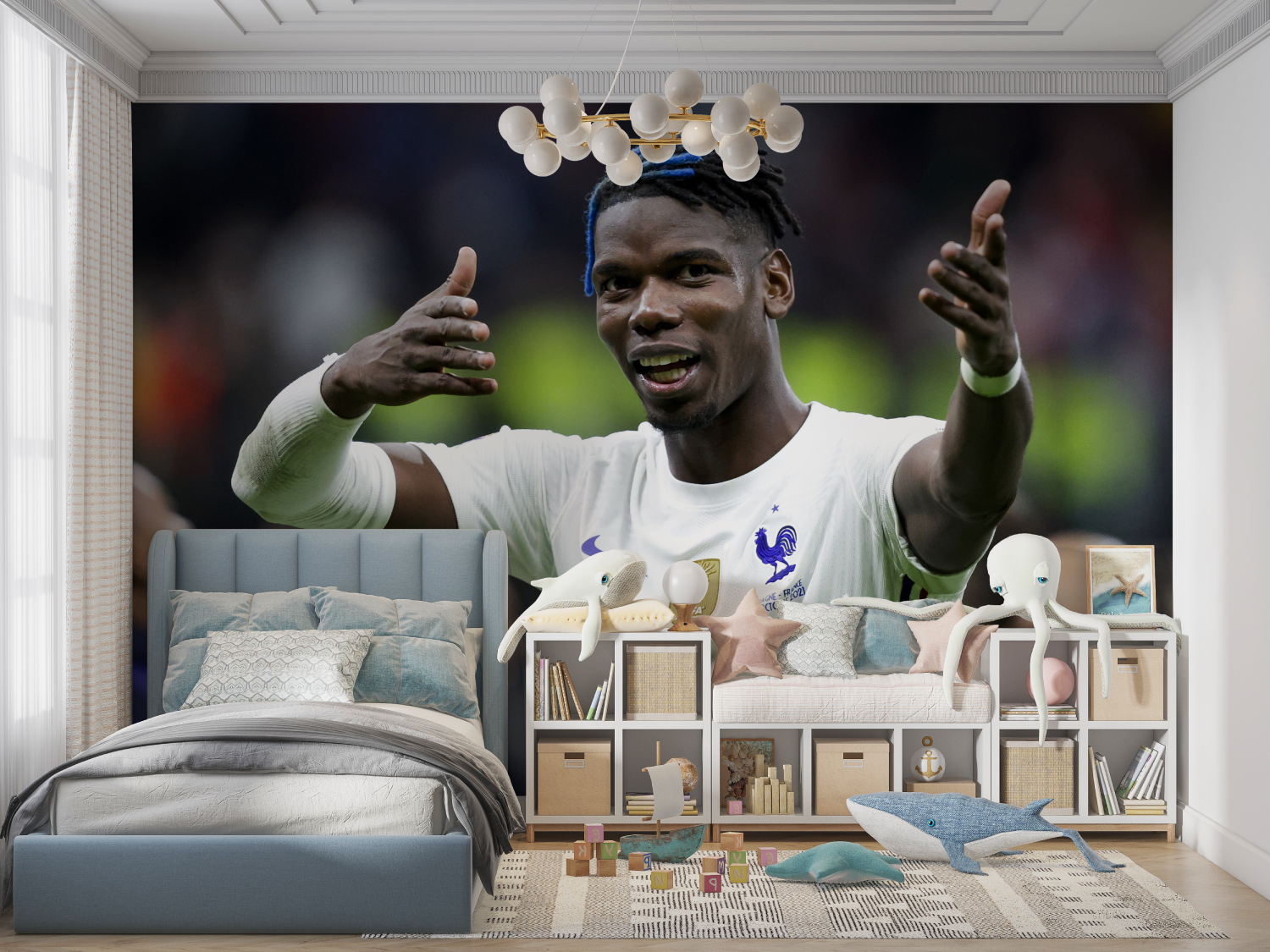 Pogba-Fußball-Hintergrundbild | Wandbild-Hintergrundbild