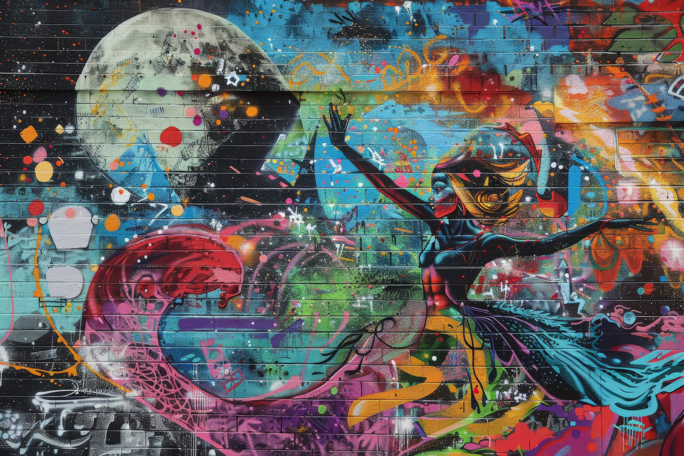 Graffiti Brick Wall Teen Wallpaper | Murals Wallpaper