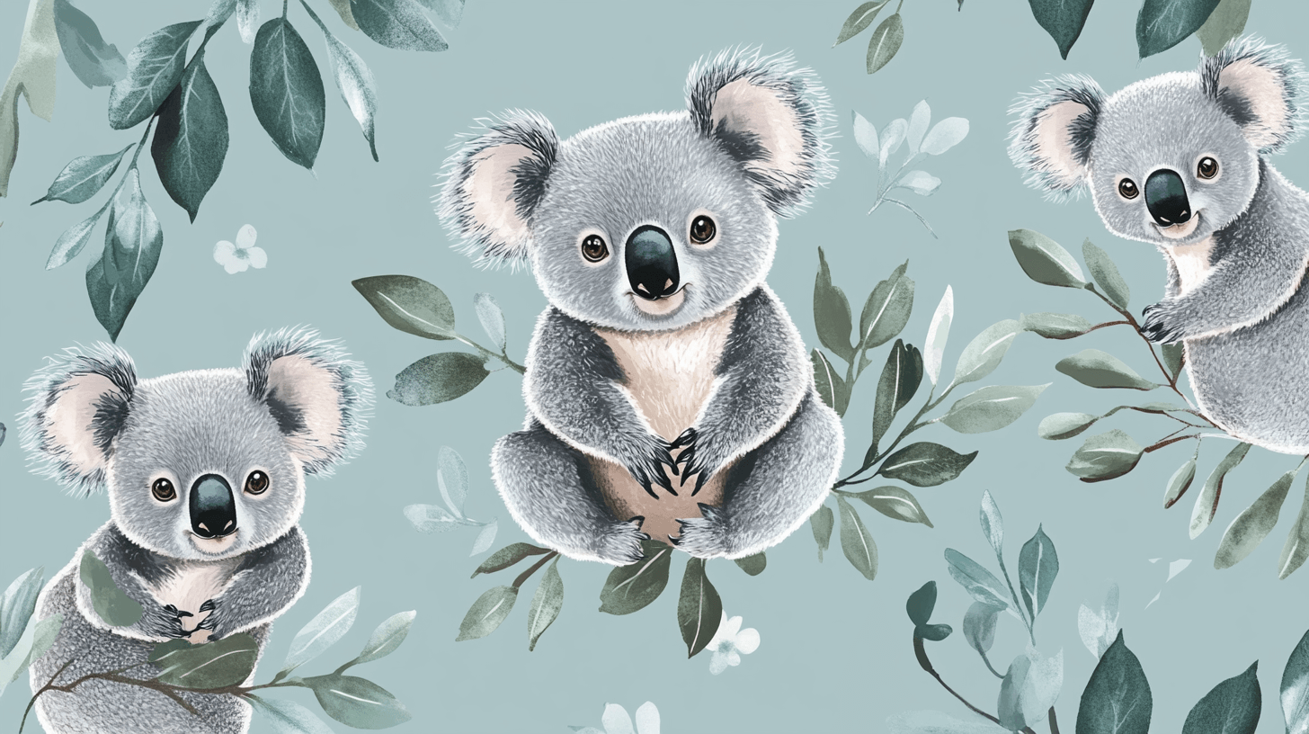 Baby Cuddly Koala Wallpaper | Murals Wallpaper