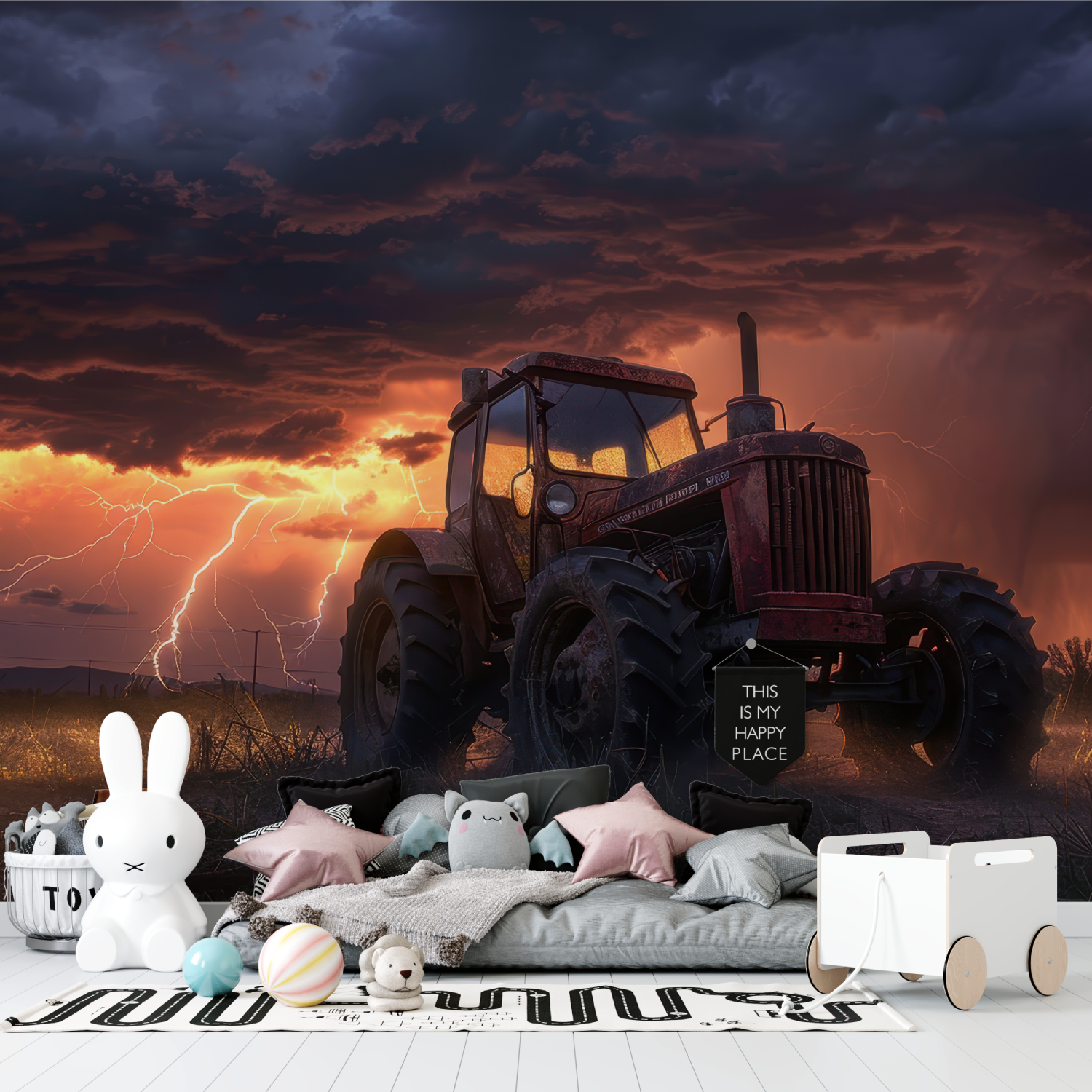 Farm Tractor Wallpaper for Kids | Murals Wallpaper