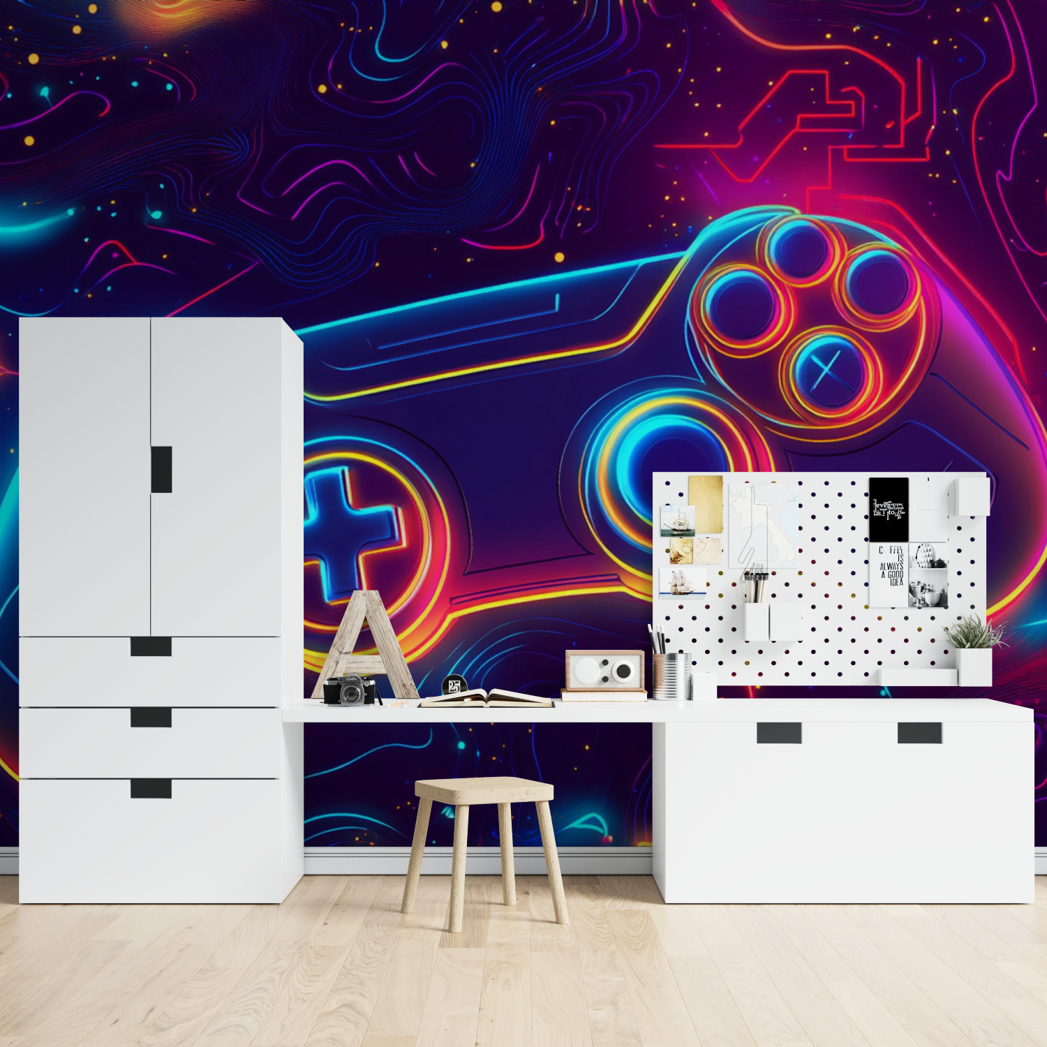 Neon Cyber Control Wallpaper | Wandbilder