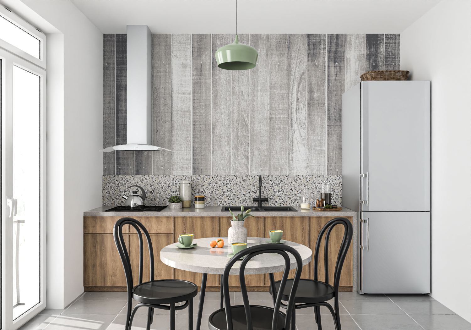 Gray Wood Wallpaper | Murals Wallpaper