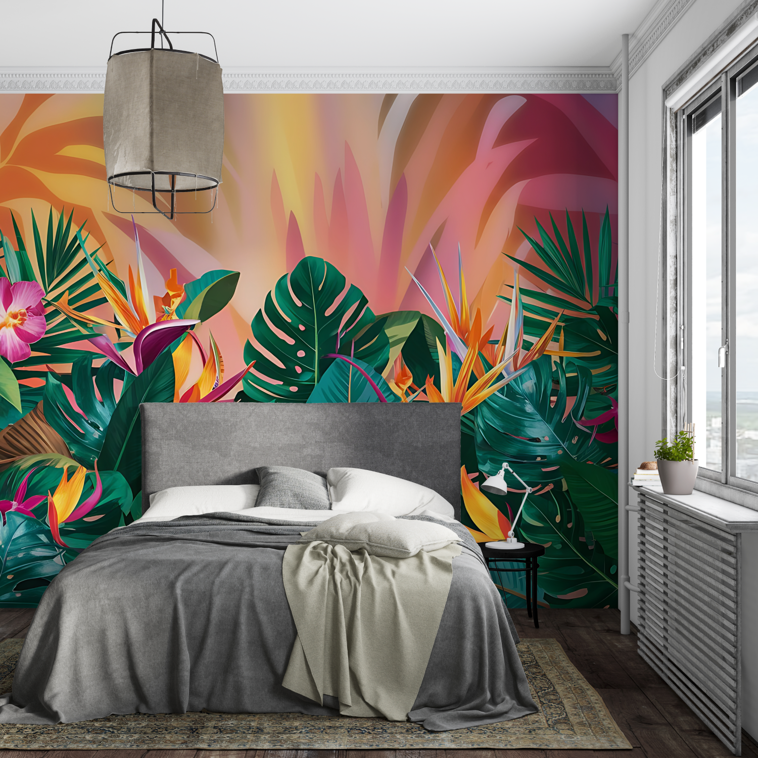 Colorful Tropical Mural Wallpaper | Murals Wallpaper