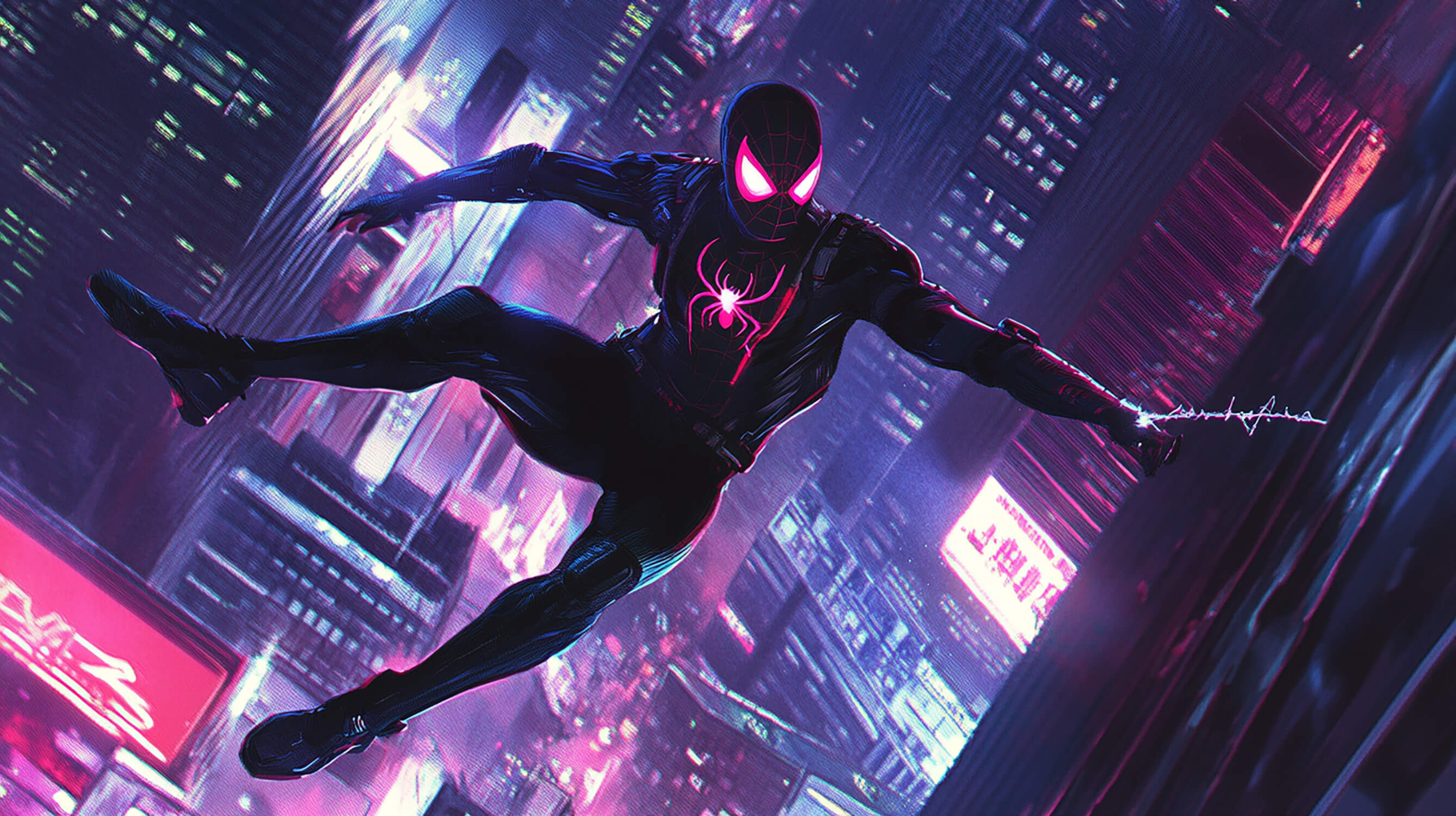 Spider-Man Neon Wallpaper | Murals Wallpaper