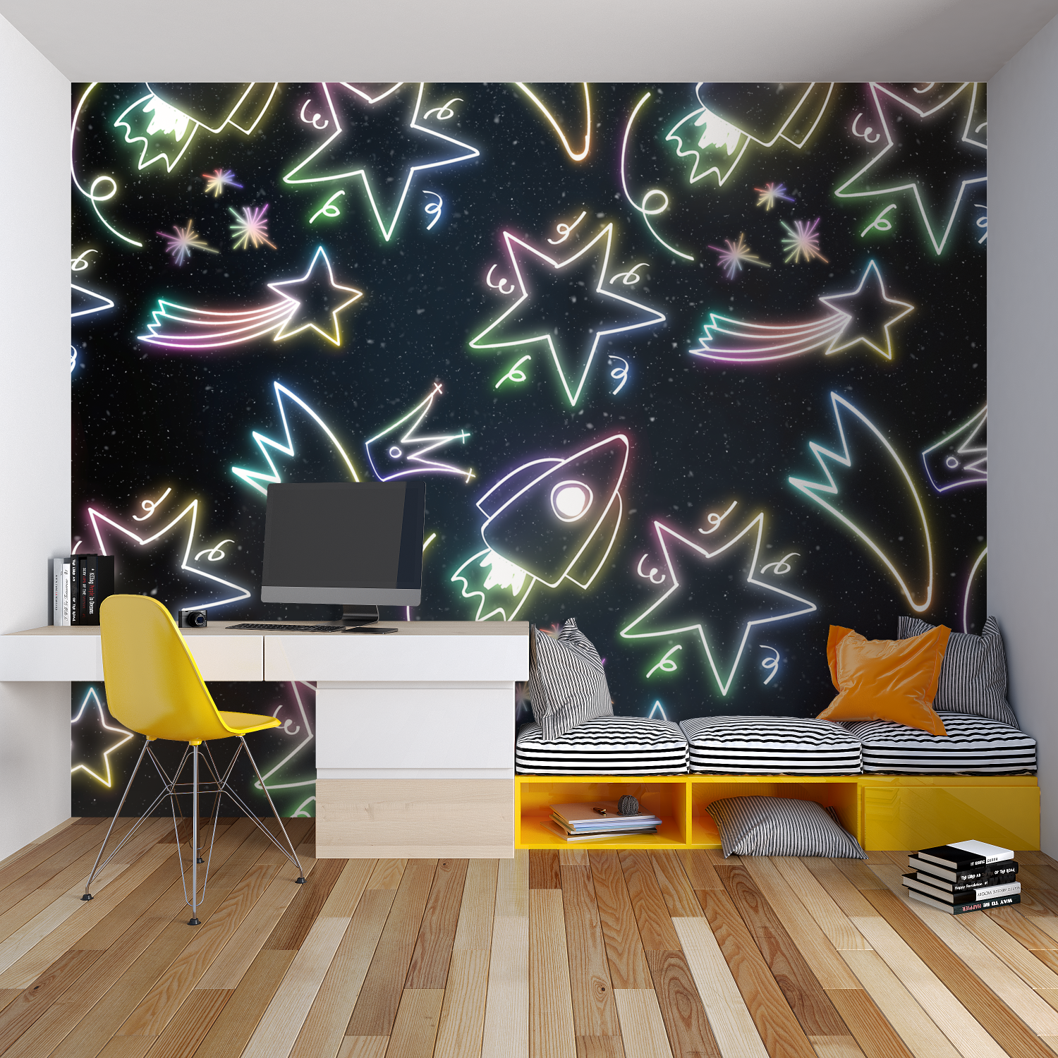 Neon Lights Teen Wallpaper | Murals Wallpaper