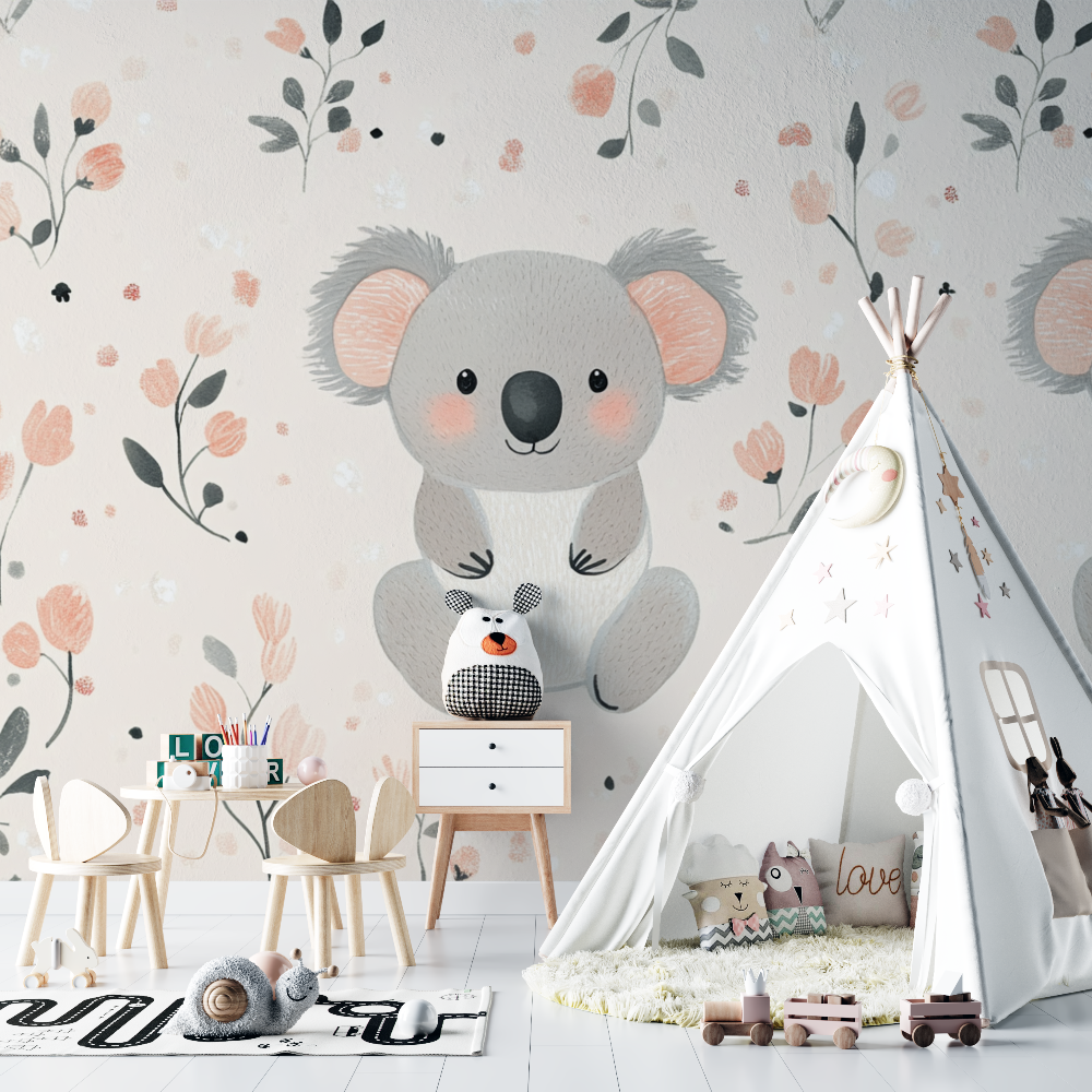 Koala and Soft Knit Wallpaper | Murals Wallpaper