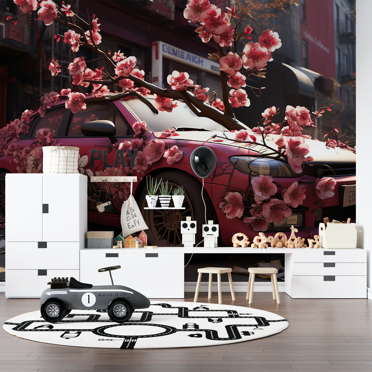 Japanische Kirschblüte Auto Tapete | Wandbilder Tapete