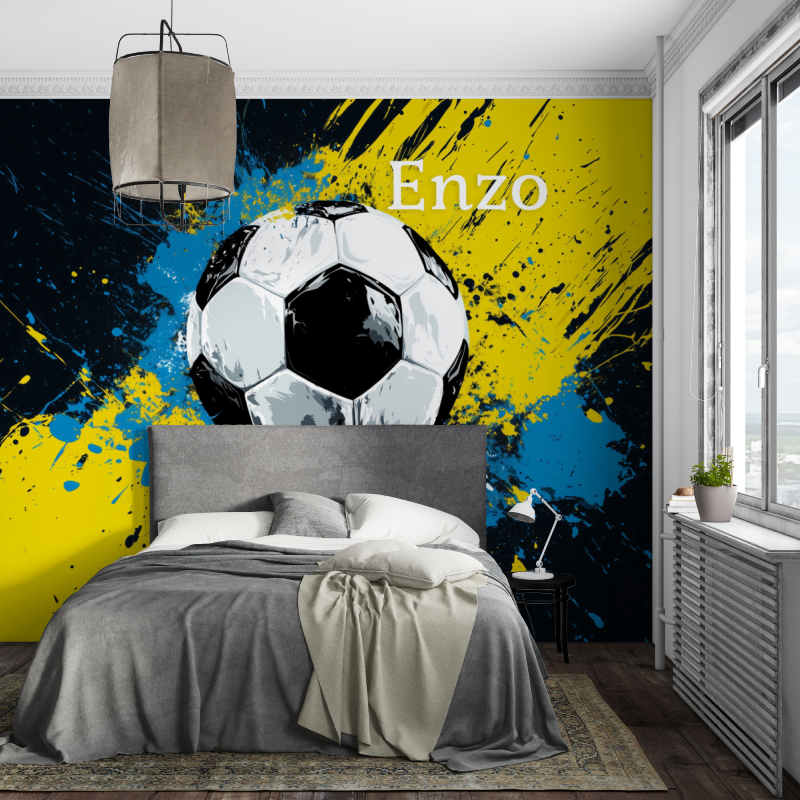 Personalized Soccer Ball Wallpaper | Murals Wallpaper