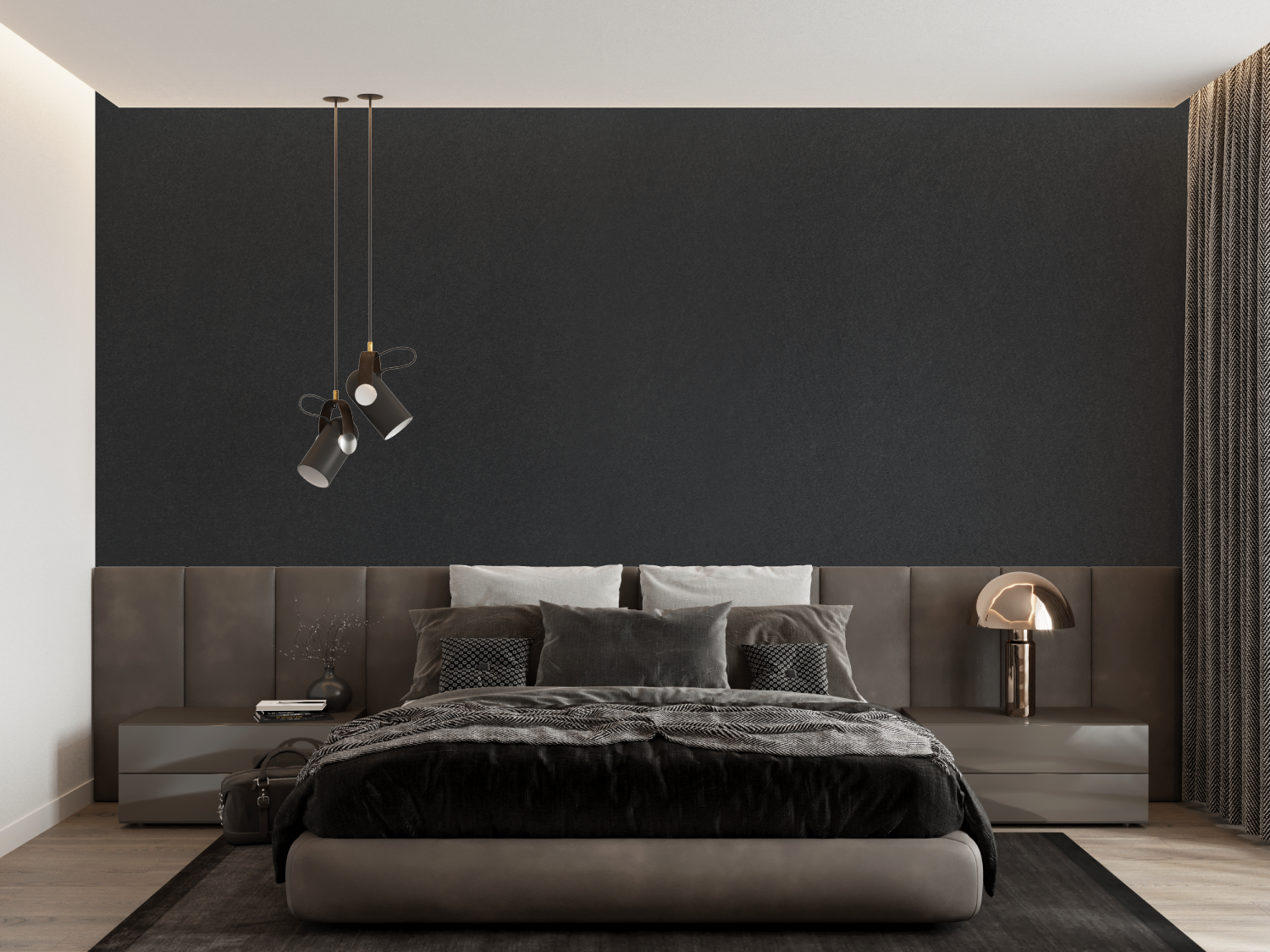 Solid Charcoal Grey Wallpaper | Murals Wallpaper