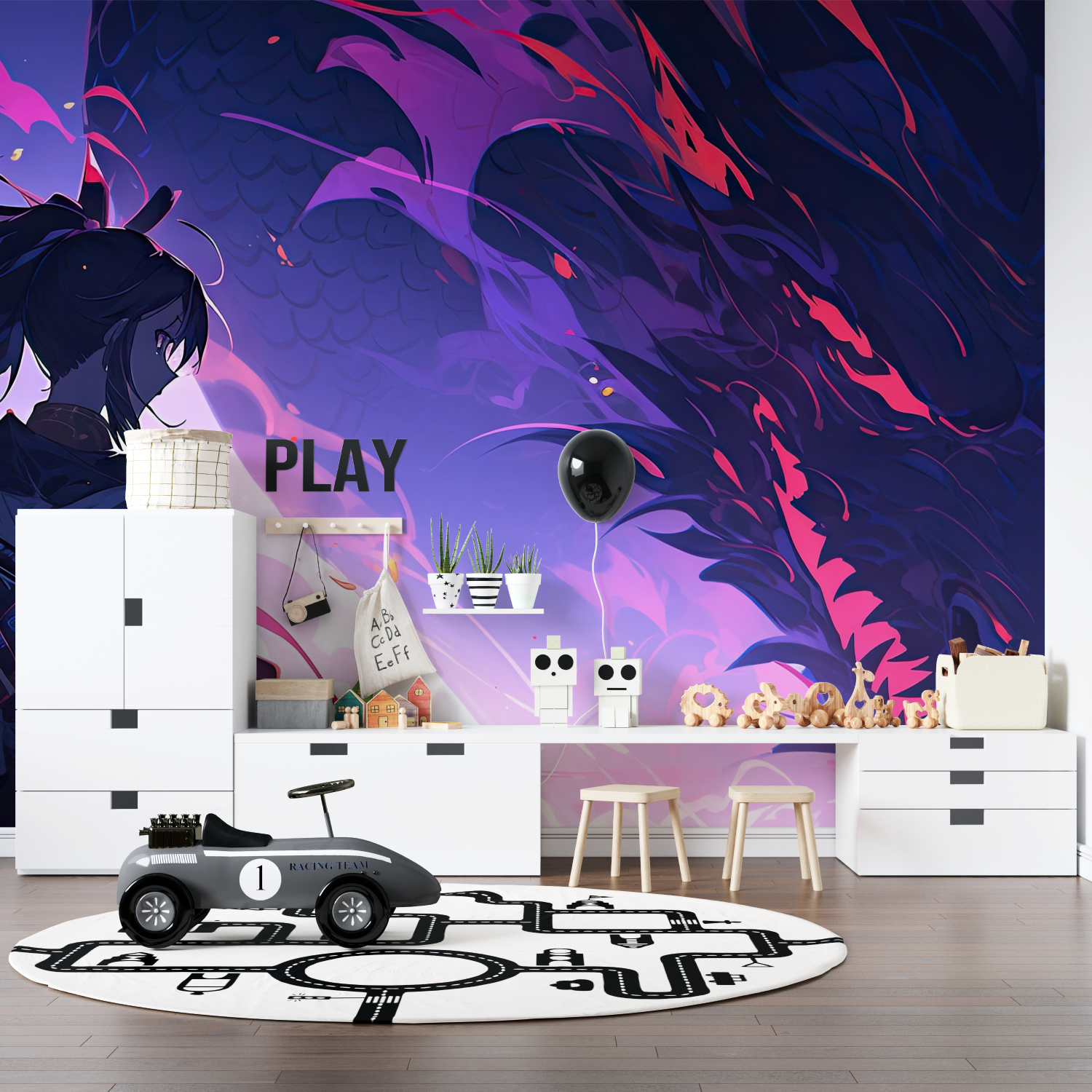 Purple Dragon Anime Wallpaper | Murals Wallpaper