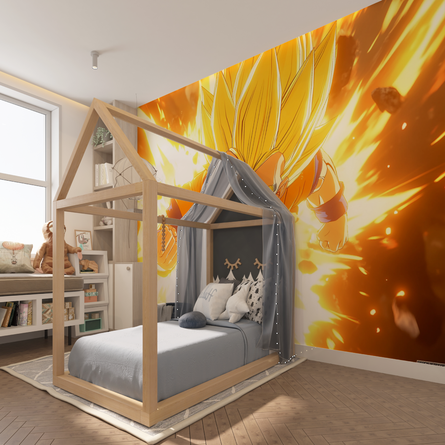 Super Sayan-Hintergrundbild | Wandgemälde-Hintergrundbild