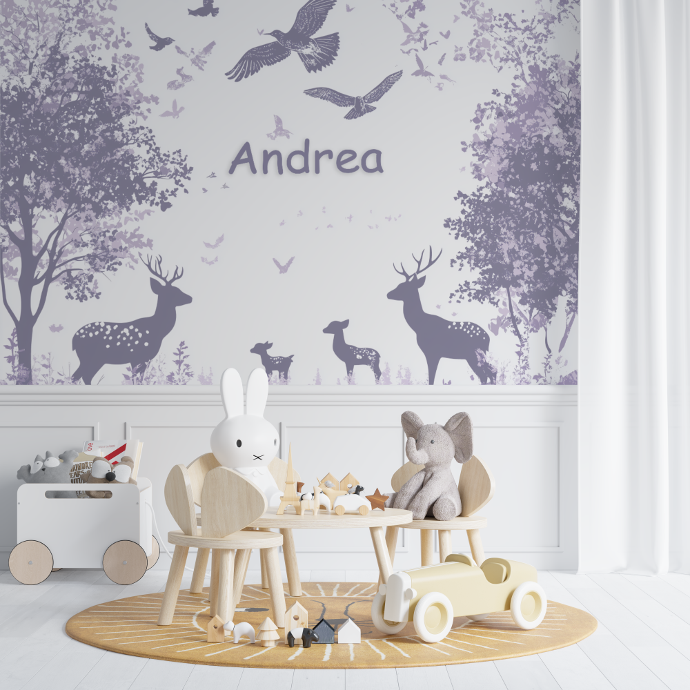 Purple Name Wallpaper | Murals Wallpaper