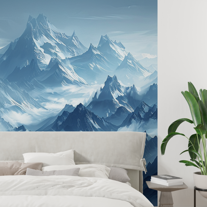 Blaues Berg-Wandbild | Murals Wallpaper