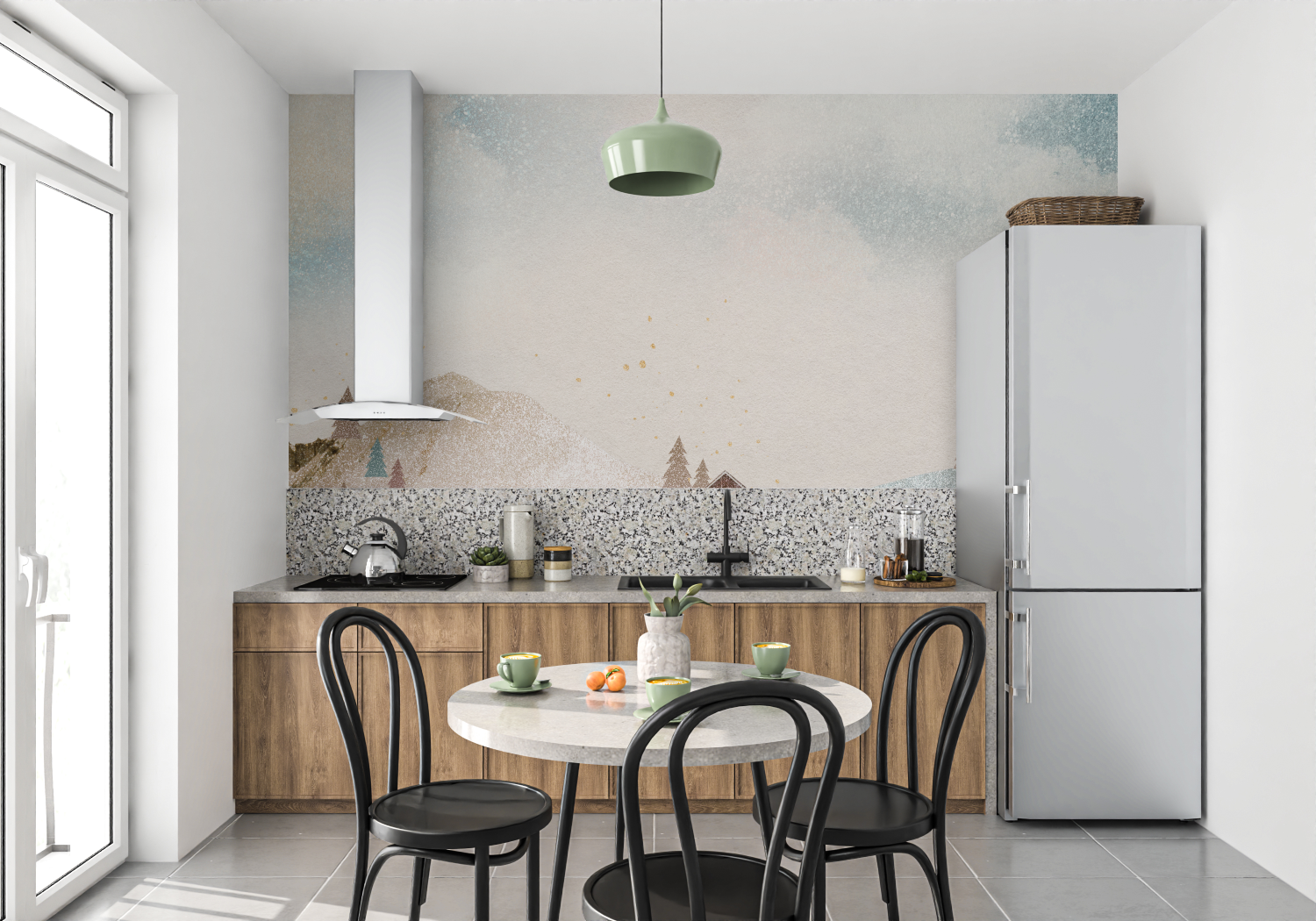 Light Landscape Watercolor Wallpaper | Murals Wallpaper