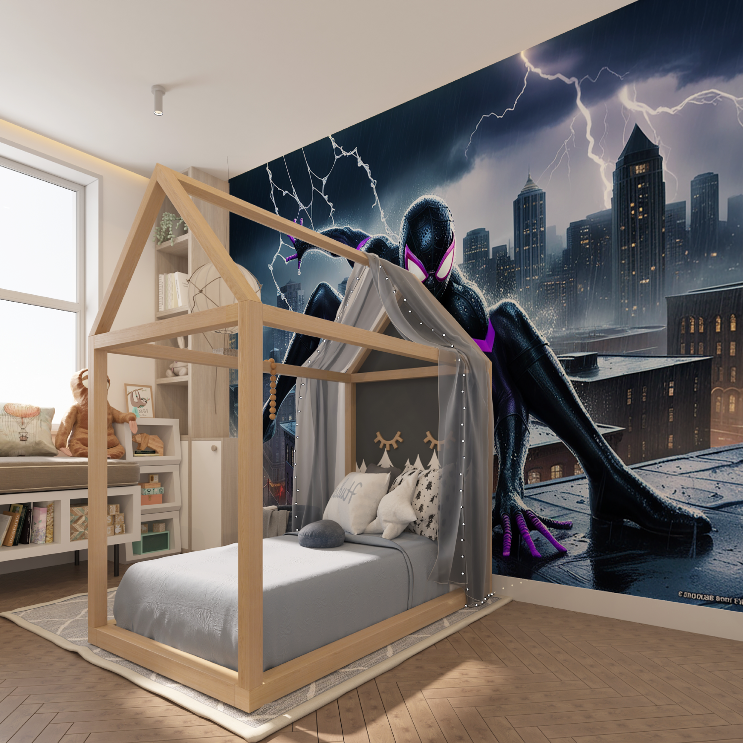 Spider-Man Purple Wallpaper | Murals Wallpaper