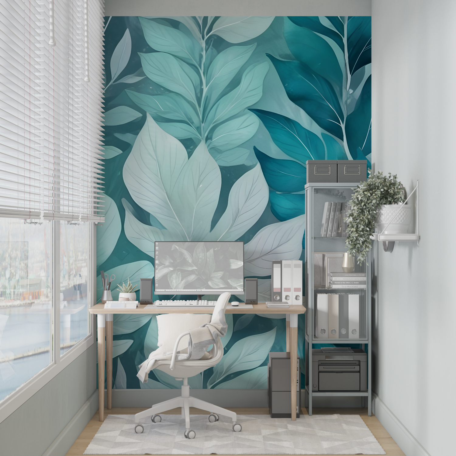 Blau-grüne Tapete | Murals Wallpaper