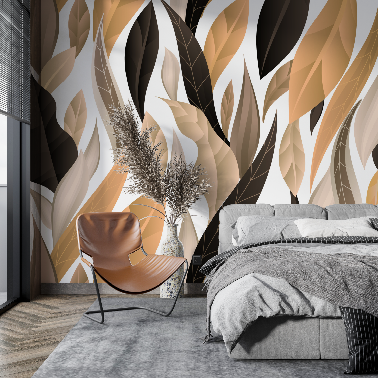 Black and Beige Wallpaper | Murals Wallpaper