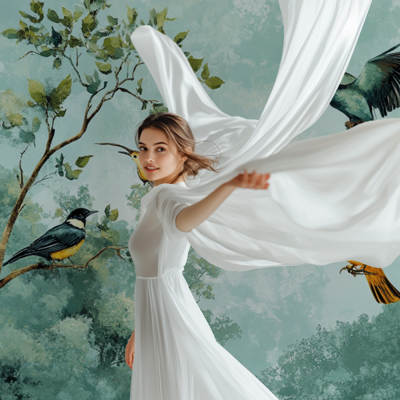 Vogelbaum-Tapete | Murals Wallpaper