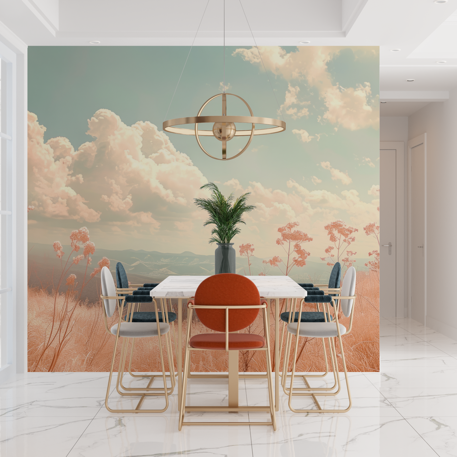 Cozy Abstract Nature Wallpaper in Soft Tones | Murals Wallpaper