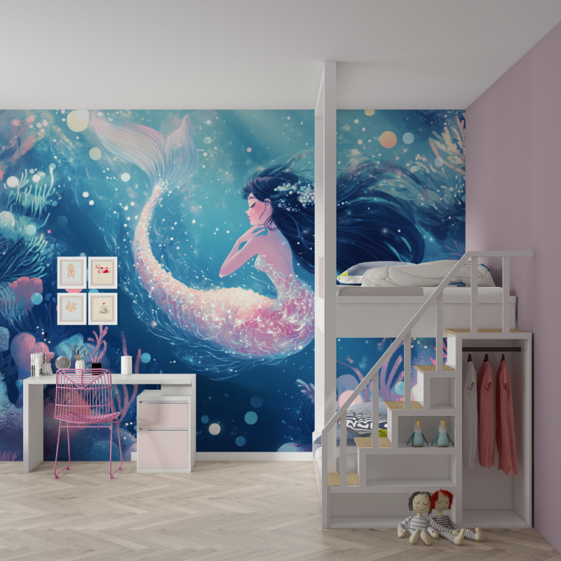 Mermaid Princess Fairy Tale Wallpaper | Murals Wallpaper
