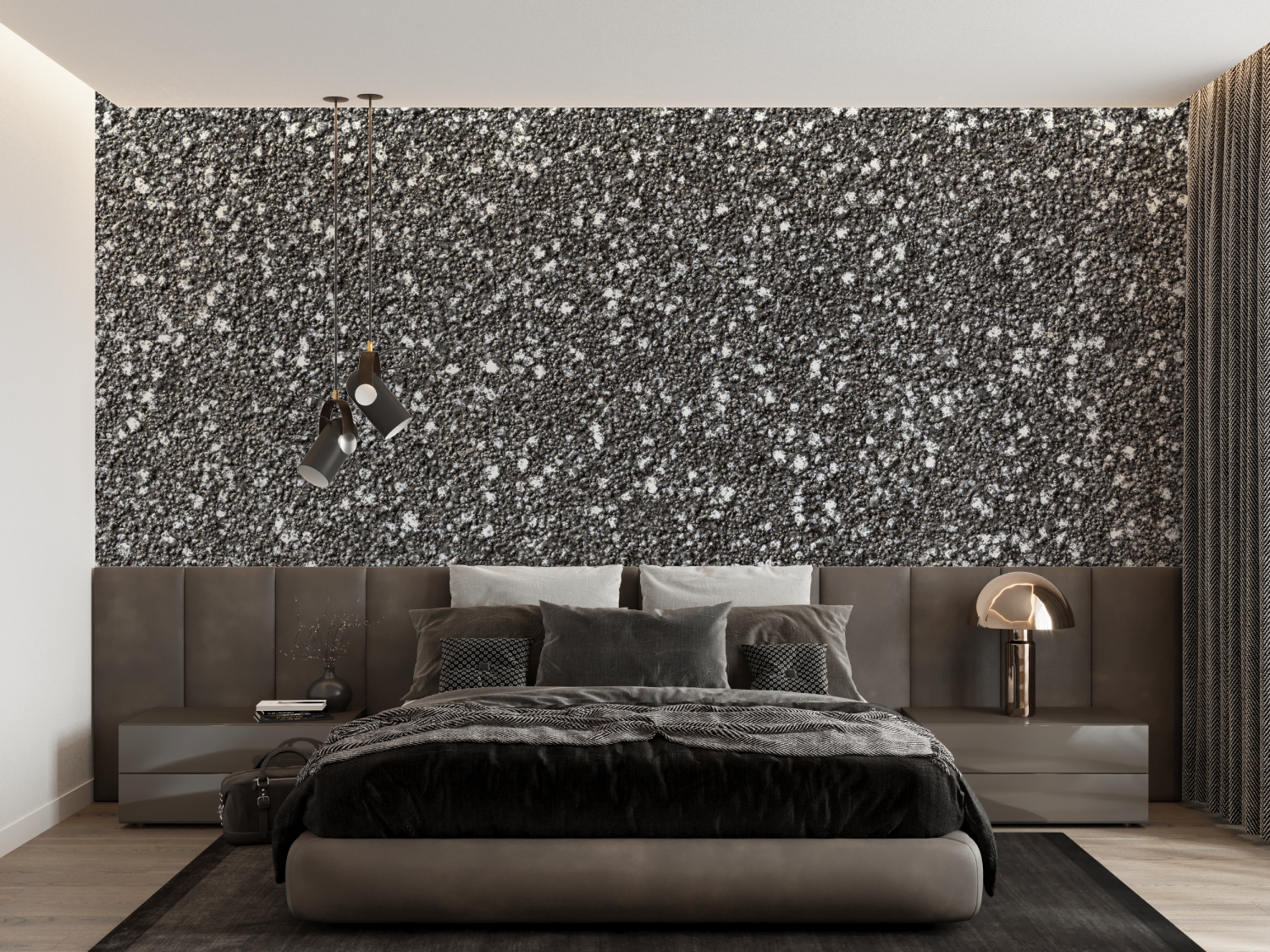 Dark Gray Glitter Wallpaper | Murals Wallpaper