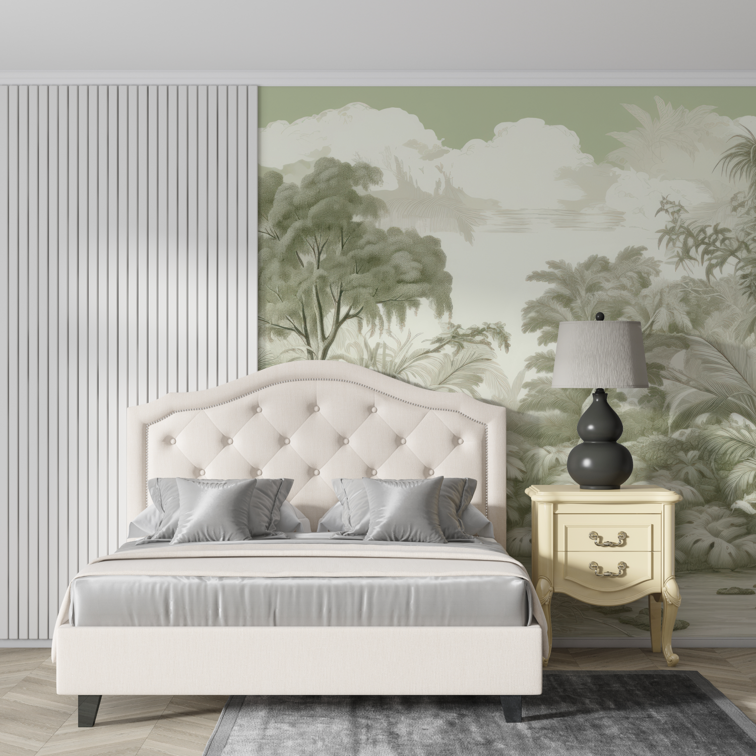 Limettengrüne Tapete | Wandtapeten