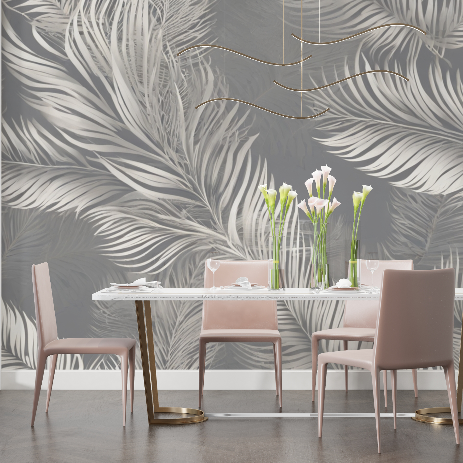 Light Gray Wallpaper for Bedroom | Murals Wallpaper