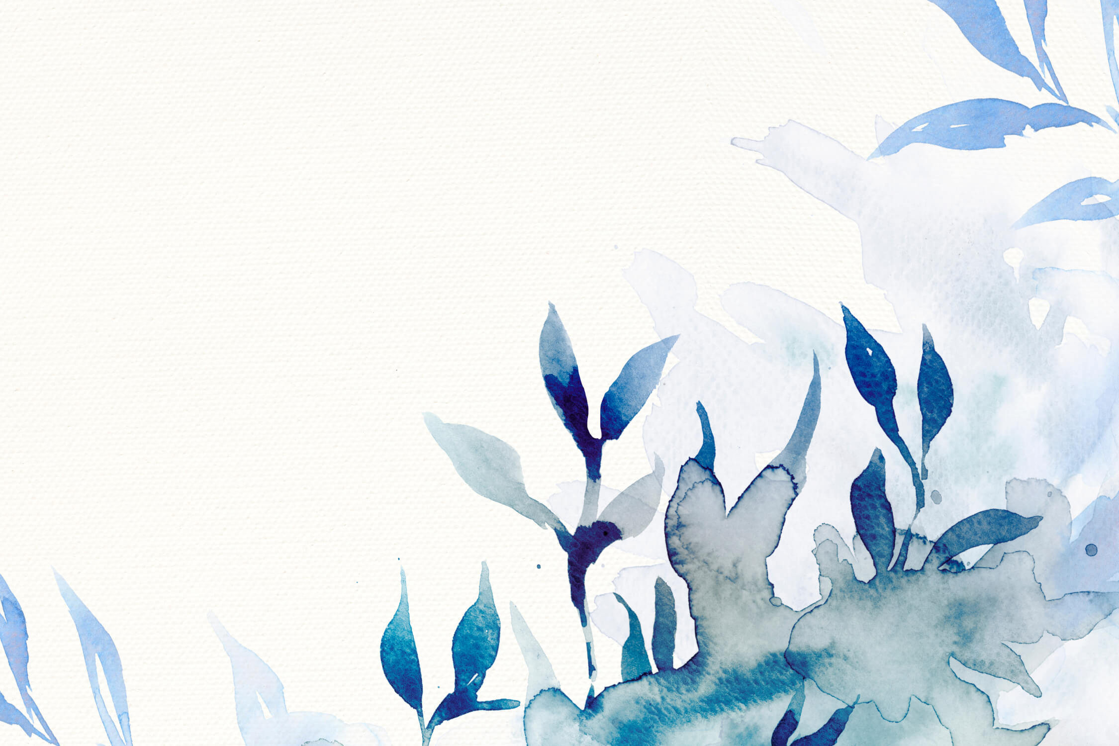 Watercolor Blue Natural Wallpaper | Murals Wallpaper