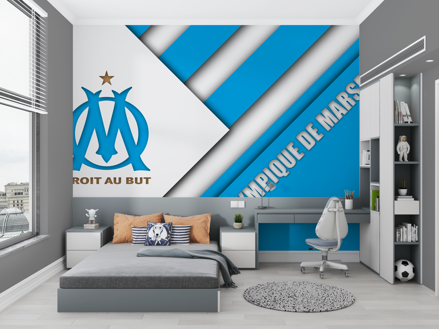 Wallpaper Soccer Marseille Straight to the Goal | Murals Wallpaper