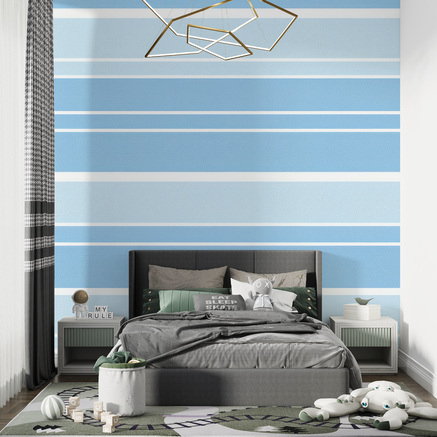 Teen Wallpaper Horizontal Stripes | Murals Wallpaper