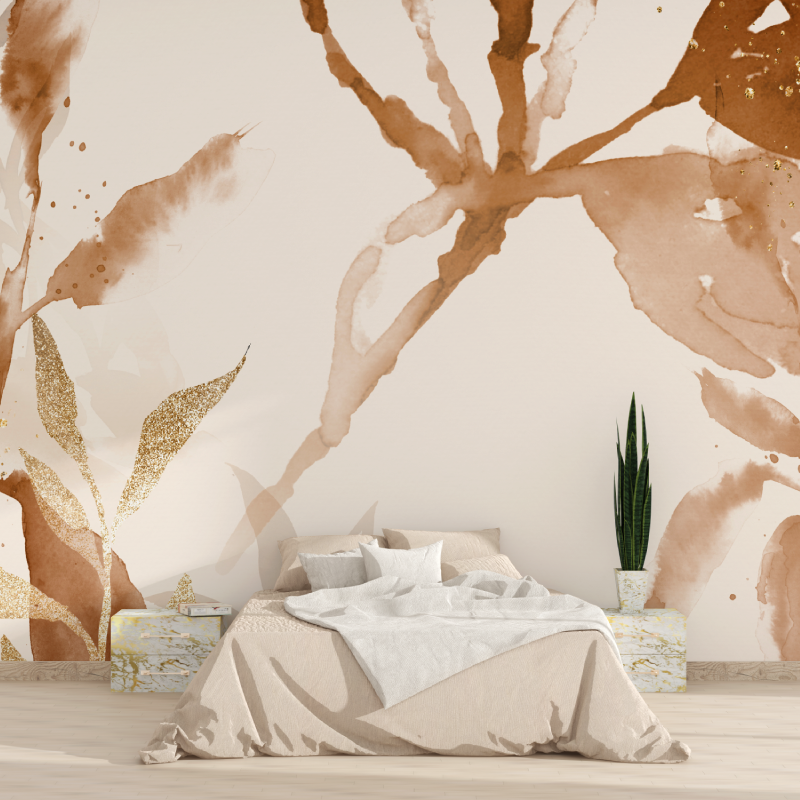 Watercolor Wallpaper for Living Room | Murals Wallpaper