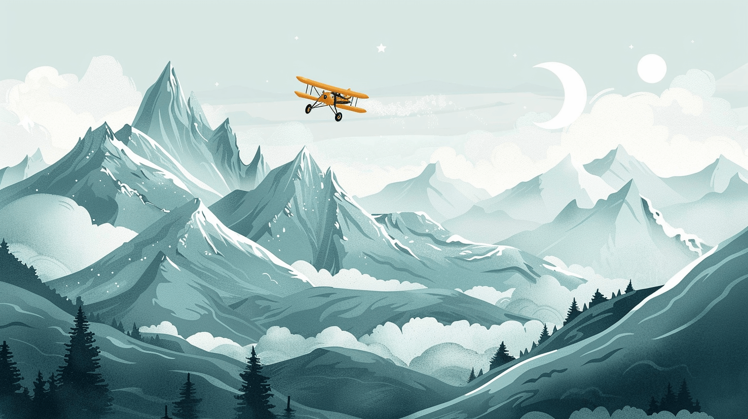 Scandinavian Airplane Wallpaper for Kids | Murals Wallpaper